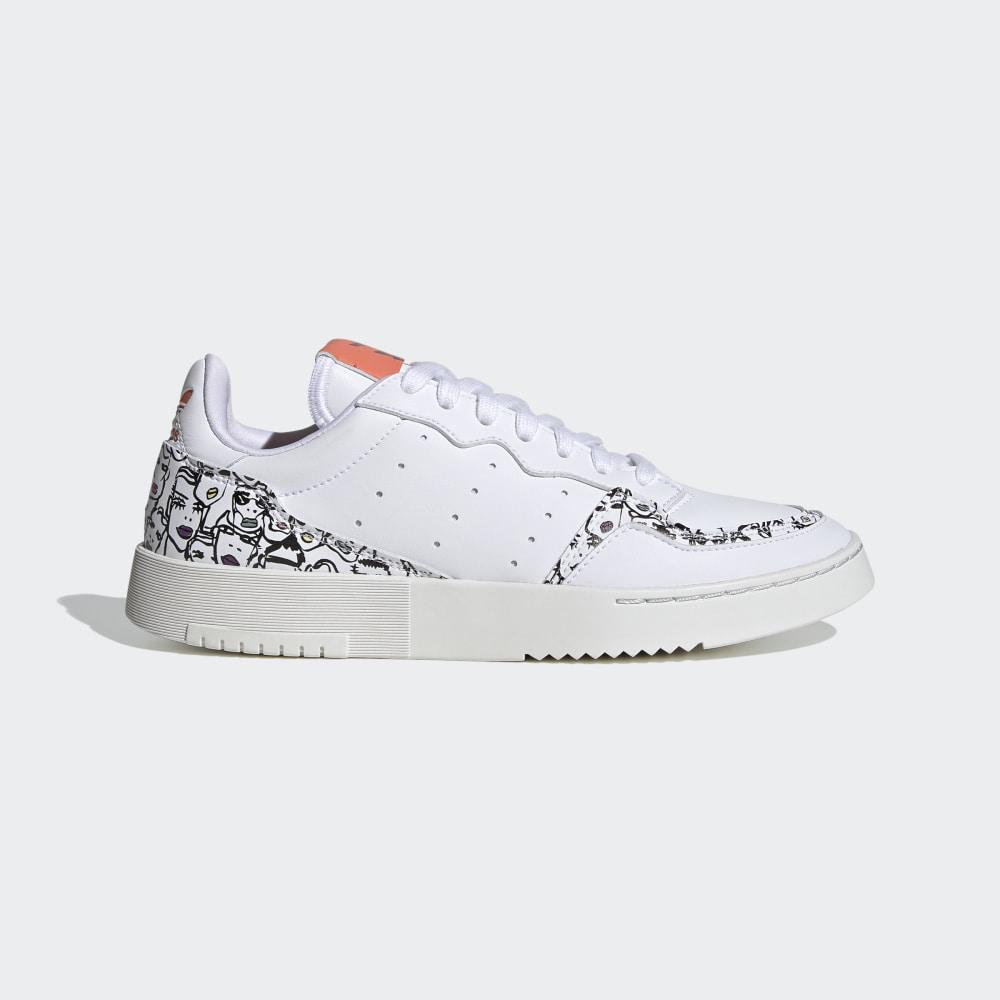 Originals Adidas Supercourt Dama Romania - Albi/Negrii/Corai EH1019